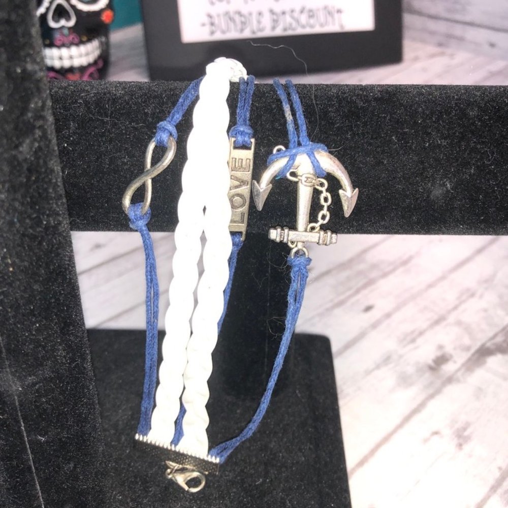 5/$25 Charm Bracelet Anchor Infinity Love